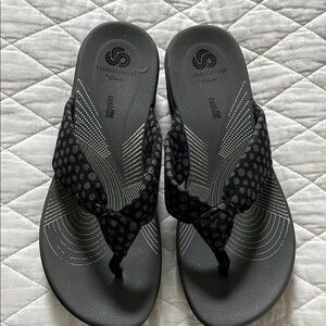 Cloudsteppers Black Polka Dot Sandals